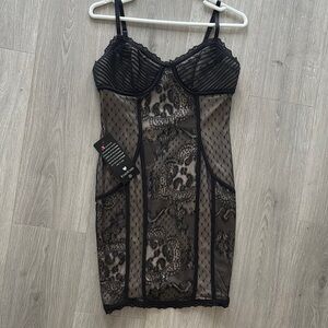 bebe Black Lace Mini Dress